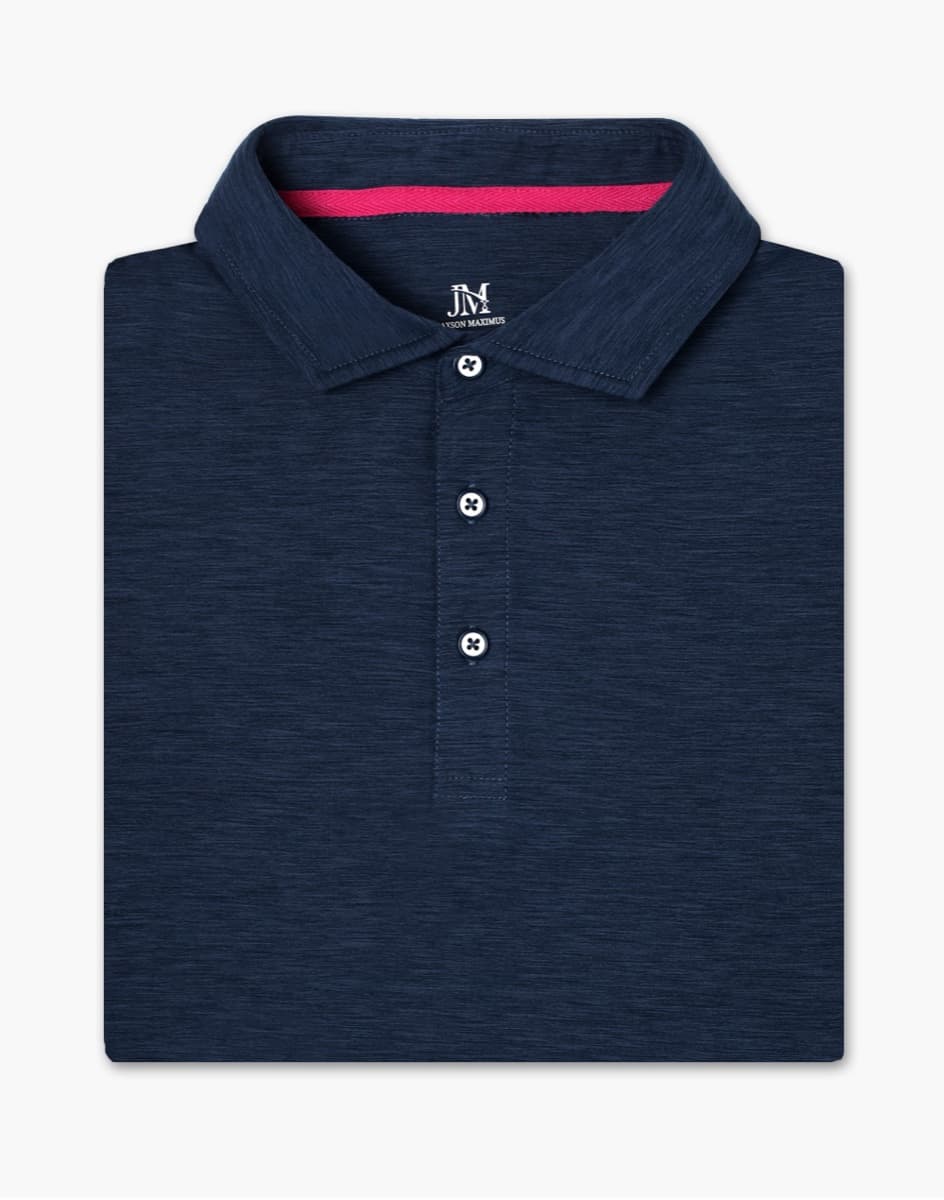 Sunny Isles performance polo in heathered navy